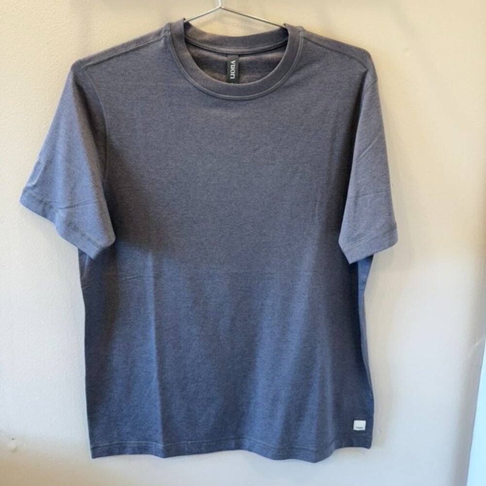 Vuori Short Sleeve Ponto Performance Tee Color Zinc Heather Size Small